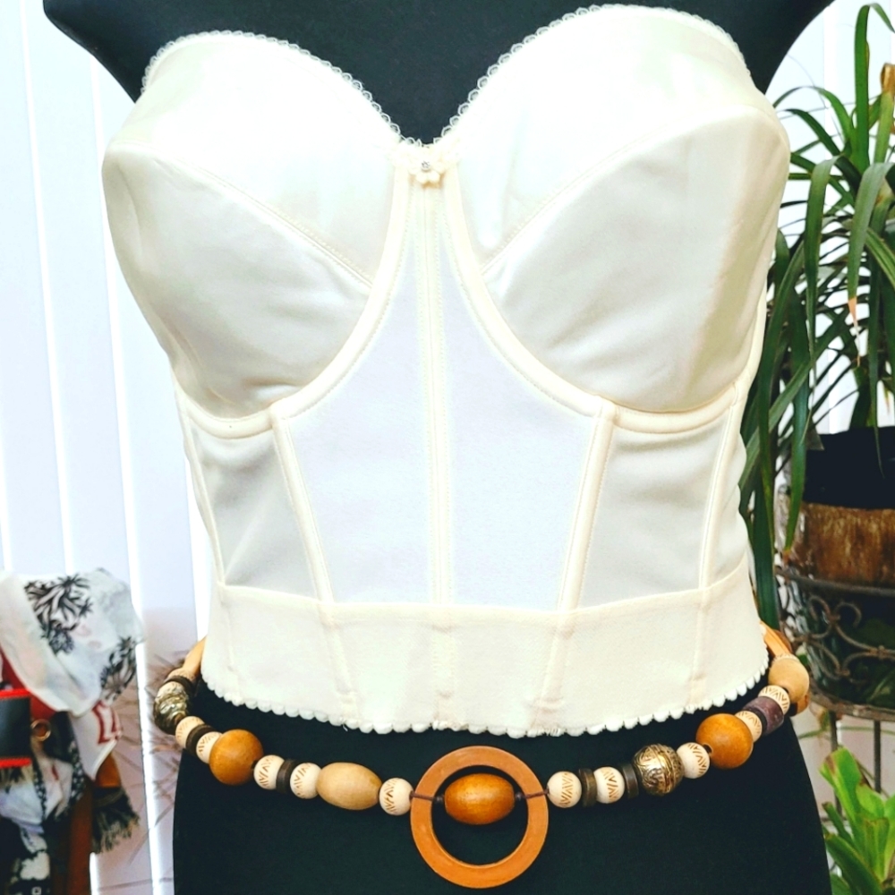 Dominique Satin Bridal Torsette / Bustier Size 42 C